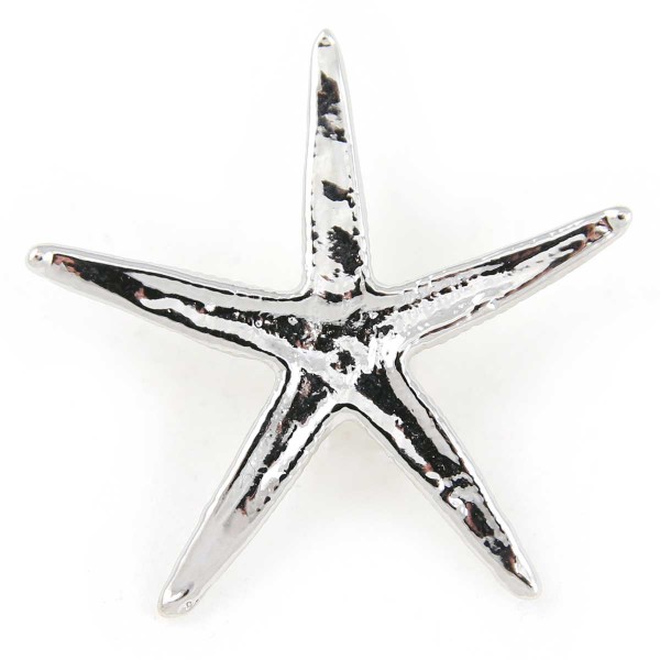 Ciondolo stampo in metallo di vera stella marina placcata argento